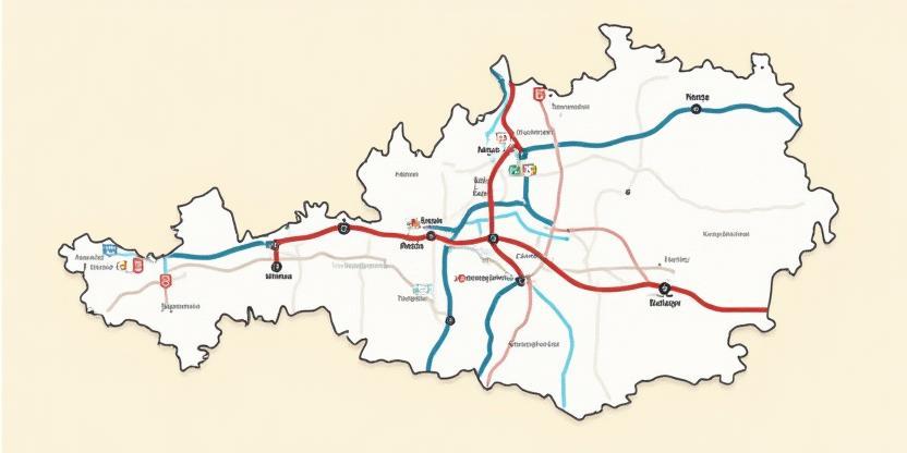 Overview map of major Austrian Autobahns